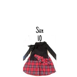 Plaid Red and Black Kids Skirt